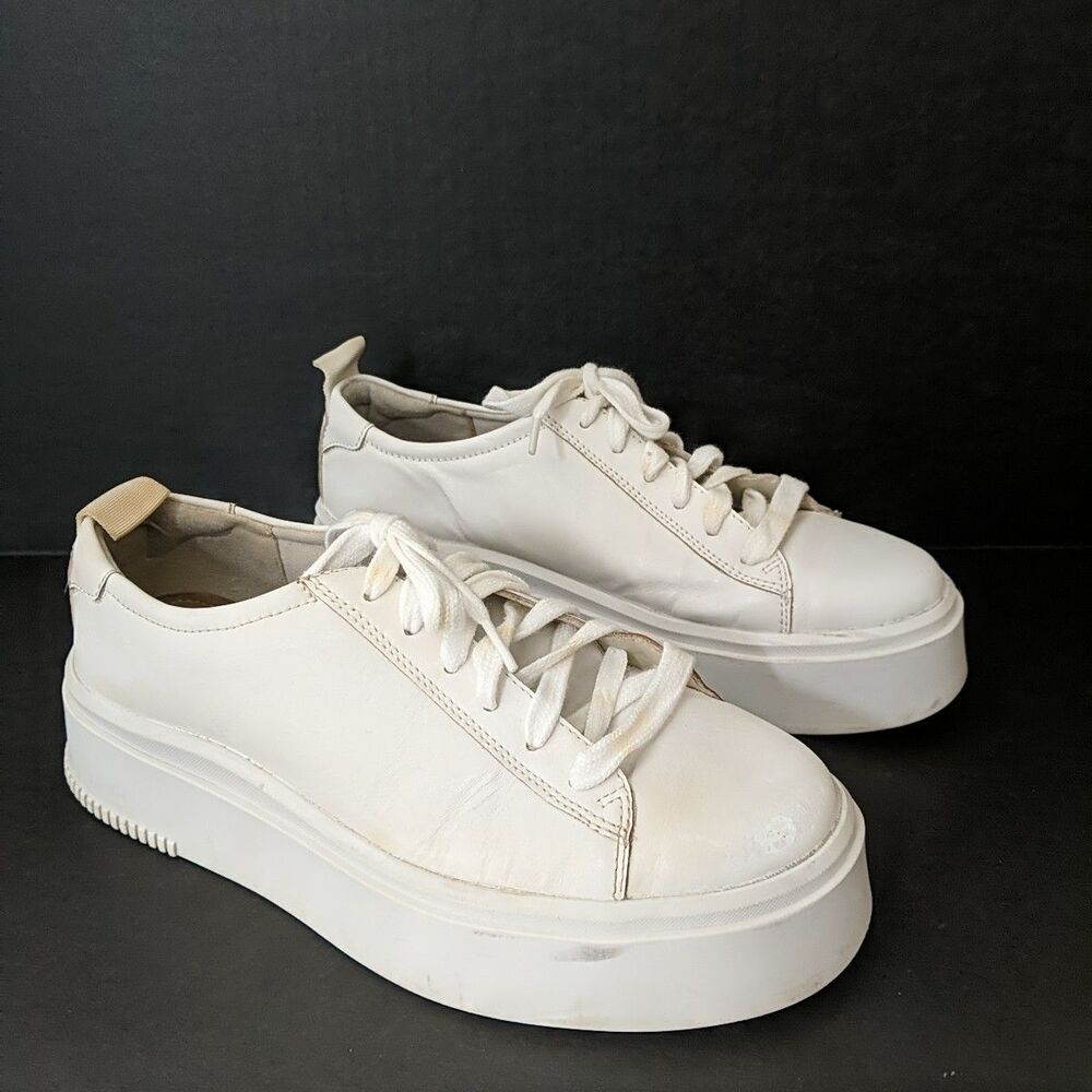 Vagabond White Leather Platform Sneaker Women Size 39 US 8.5